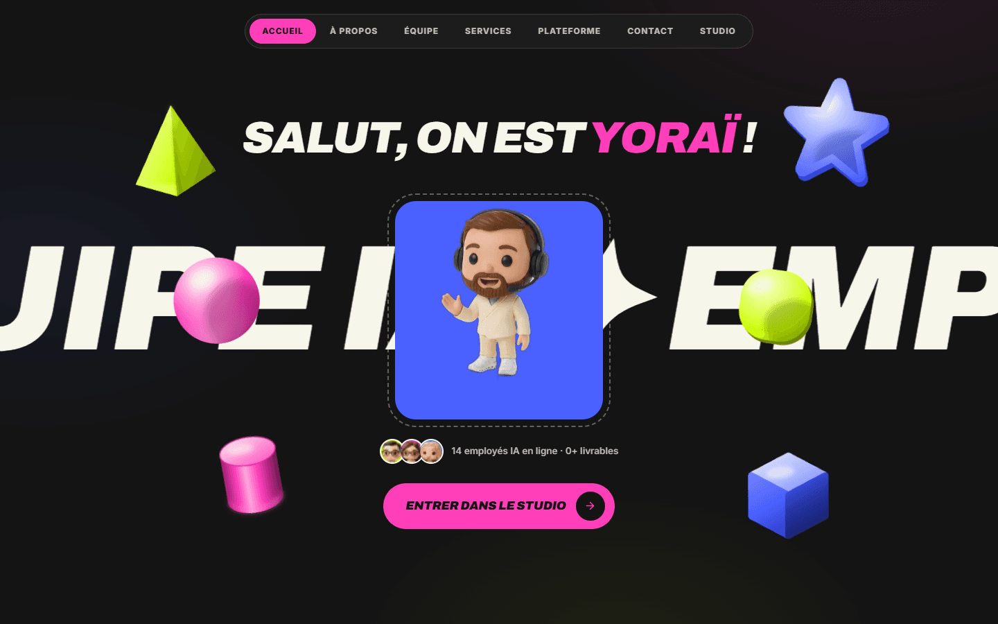 Plateforme d'agents IA — Une équipe d'employés IA spécialisés